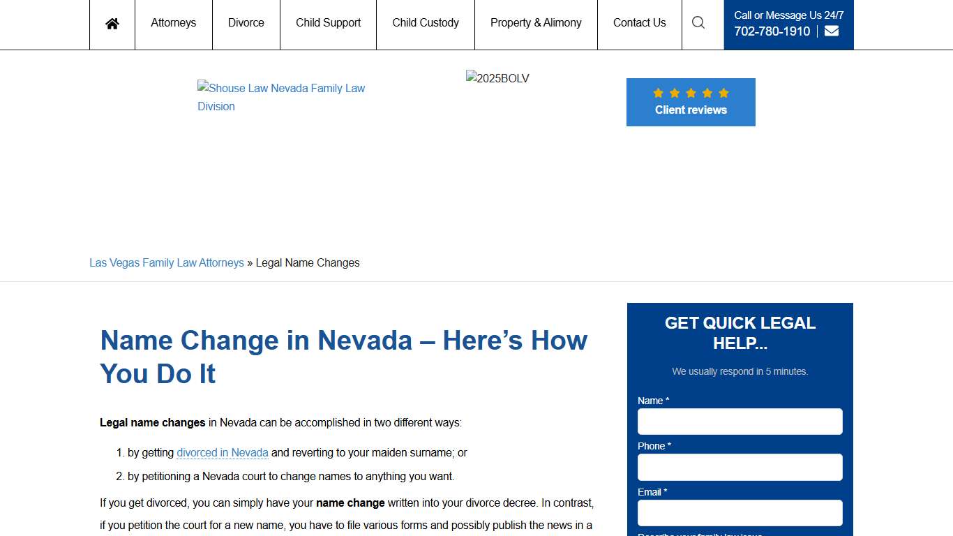 Name Change in Nevada - Here's How You Do It